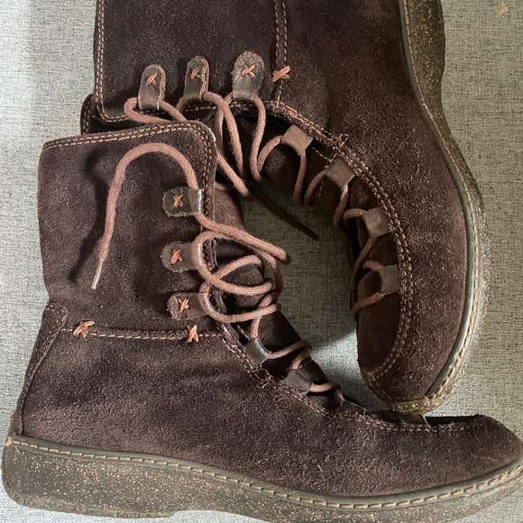 Timberland Women's Reykir Ghillie US 8M Brown Suede Sherpa Boot - Picture 2 of 7